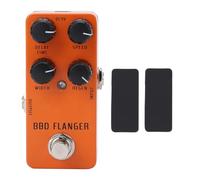 Pedale del flanger analogico mini portatile bypass vero bypass per la chitarra elettrica effetti di basso con corpo in lega di alluminio di riduzione del rumore per musicisti e