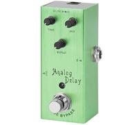 Pedale Delay Chitarra Elettrica Mini Professionale in Metallo Verde | Indicatore Led, Effetto Sostenuto Limpido e Fluido, Struttura Antipolvere, per Pedaliera e Uso Musicale