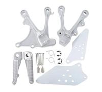 Pedale di riposo Set Di Supporti Per Moto, Pedane Anteriori Per Pilota, Poggiapiedi Per KAWASAKI ZX6R 2005-2008 2007 2006, Accessori Per(Silver)