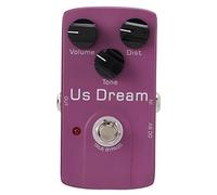 Pedale Distorsione Analogico per Chitarra, Effetto Distorsione a Valvola, Colore Viola - True Bypass, Basso Consumo, Ideale per Amp Puliti e Rock