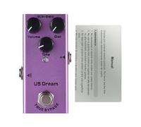 Pedale Distorsione Metal per Chitarra Elettrica, Effetto US Dream con True Bypass, Volume Dist Tone, Colore Viola - Suono Potente High Gain, Costruzione Robusta in Alluminio, Uso