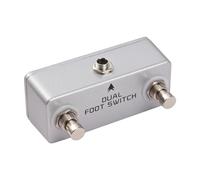 Pedale doppio a pedale momentaneo, switch canale amplificatore in lega di alluminio premium con uscita stereo per amplificatori Effetti Pedali Drum Macchine 9,4 x 5 x 3,8 cm