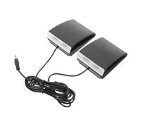 Pedale Doppio per Batteria Elettronica Connettore 3,5mm | ABS Nero, Effetto Sonoro Continuo e Struttura Resistente All'usura, Design Creativo per Uso Musicale