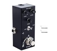 Pedale Effetti Chitarra Elettrica, Mini Portatile in Metallo Arancione - Controlli Regolabili per Timbro Personalizzato, Suono Ricco e Potente per Rock, Metal e Jazz (Nera)