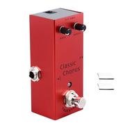 Pedale Effetti Chitarra Elettrica, Mini Portatile in Metallo Arancione - Controlli Regolabili per Timbro Personalizzato, Suono Ricco e Potente per Rock, Metal e Jazz (Rossa)