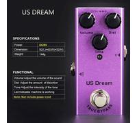 Pedale Effetti Chitarra Portatile Distorsione Delay Chorus Tremolo Overdrive