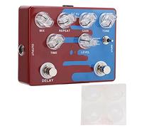 Pedale Effetto Distorsione Ritardo per Chitarra con 3 Modalità Stretto Classica Coro Lega di Alluminio Robusta per Performance dal Vivo Studio con Ritardo Massimo 600ms Alimentazio