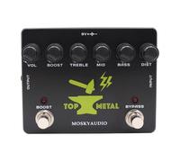 Pedale effetto per chitarra TOP METAL con interruttore a pedale Boost Bypass EQ a 3 bande per bassi medi e alti