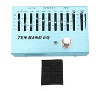 Pedale EQ Equalizzatore a 10 Bande Pedale Effetto Basso per Chitarra a Blocco Singolo con Controller per Fascia in Alluminio True Bypass DC9V