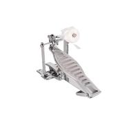 Pedale for grancassa con testa in feltro for bacchette, trasmissione a catena singola for strumenti for esercitarsi nella musica jazz, accessori argento/nero