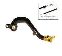 Pedale Freno Posteriore Rfx Pro Series - Punta Pieghevole - Nero/Giallo Per Moto