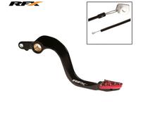 Pedale Freno Posteriore RFX Pro St ( Anodizzato Duro Nero / Rosso)