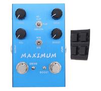 Pedale per Chitarra Overdrive a Doppio Canale Drive Boost Knob Pedale per Effetto Basso per Chitarra Elettrica Ingresso DC 9V