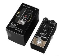 Pedale per effetti per chitarra Irin con distorsione, overdrive, ritardo analogico e coro, custodia completamente in metallo, True Bypass, design compatto per esercitarsi con la chitarra elettrica e
