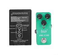 Pedale per effetti per chitarra multifunzione con Wah, Distortion, Overdrive, Delay, Riverbero e Compressore per suoni unici (RS10 Green)