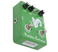 Pedale per effetti per chitarra, pedali per effetti singoli Fuzz Green Voodoo Octave True Bypass con luce a LED per suonare