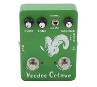 Pedale per effetti per chitarra Voodoo Octave Fuzz True Bypass Green Metal Electric Tone Adjust Effectful Single User Carry