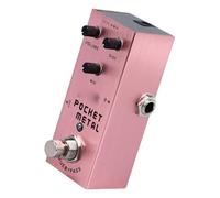 Pedale per Effetti Sonori per Chitarra Elettrica, Pedale per Effetti Sonori per Chitarra Elettrica Mini Portatile in Metallo Durevole e Affidabile per le Prestazioni (AN-04 Rosa)