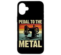 Pedale Per La Macchina Da Cucire Metallo Art Custodia per iPhone 16 Plus