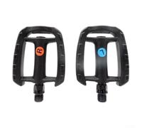 Pedale per mountain bike e bici da strada, in acciaio ABS ultraleggero, pedali di ricambio con cuscinetto DU riflettore di sicurezza per mountain bike pieghevoli (nero)