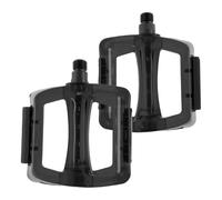 Pedale piatto plastica rifl. 14mm antisc. nero BMX MTB strada 1 paio