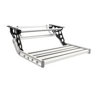 pedale piede auto Gradino pieghevole in lega di alluminio a doppio strato/strato singolo per camper e roulotte, accessori per camper e roulotte gradino portiera supporto piede(Single layer rv step)