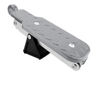 pedale piede auto Scala pieghevole per portiera auto, 7 posizioni regolabili, scala portatile per auto, attrezzatura da esterno per auto e camion R6FB gradino portiera supporto piede(Silver)