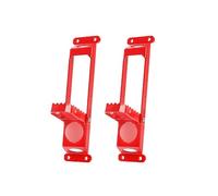 pedale piede Poggiapiedi per portiera auto in ferro, scala di arrampicata adatta per Jeep, adatta per Wrangler JK JL/Gladiator JT gradino portiera supporto piede(Pentagram red 2)