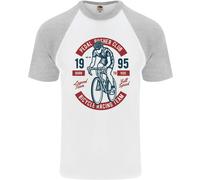 Pedale Pusher Club Ciclismo Ciclisti Divertente DA UOMO S/S Baseball T-Shirt