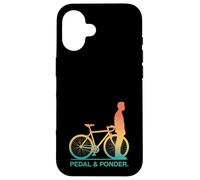 Pedale retrò e riflettere sulle vibrazioni del ciclismo Custodia per iPhone 16