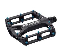 Pedale Retromarcia Black One Nero-Azzurro in Alluminio CNC per MTB