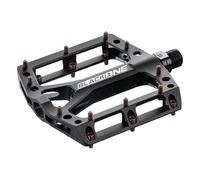 Pedale Retromarcia Black One Nero-Rame in Alluminio CNC per MTB, Design Piatto e Ottima Presa