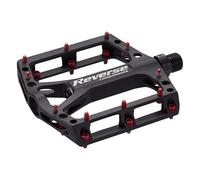 Pedale Retromarcia Black One per MTB, Nero-Rosso, Alluminio CNC