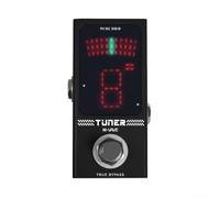 Pedale sintonizzatore cromatico 1 confezione per chitarra pedale sintonizzatore per basso con True Bypass Mute Display HD precisione 0,5 guscio in metallo per prestazioni dal vivo studio nero 82 x 49