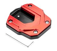 Pedale Tampone Di Estensione Per Loncin Per Voge SR4 MAX Per SR4MAX 2022 2023 Ingranditore Cavalletto Laterale Piede Estensione Supporto Cuscinetto Della Piastra Motociclo(Red 1)