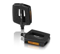 Pedali a piattaforma XLC PD-C09 antiscivolo argento nero