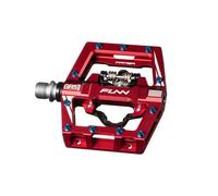 Funn Mamba S Pedali MTB Clipless, Pedali MTB con Clip su un Solo Lato, Compatibili con Tacchette SPD, Pedali per Bicicletta con Asse in CrMo da 9/16 pollici per MTB/BMX/Ciclismo Gravel (Rosso)
