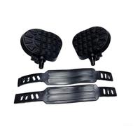 Pedali Acciaio e ABS per Cyclette per casa Robusti e Durevoli | Cinghie incluse, per superficie antiscivolo, montaggio 9/16 pollici, ideale per spin bike, sicurezza massima(Lotus leaf 12)