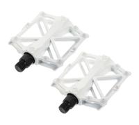 Pedali Alluminio per 1 a Rotolamento Bicicletta Lega Paio Bianco | Montaggio Semplice, Presa del Piede Migliorata, Struttura Leggera per Pedalata Agevole