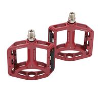 Pedali Alluminio Riflettenti Rossi Assi14mm Antiscivolo BMX MTB Strada 1P