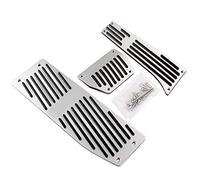 Pedali Auto,Copri Pedali Auto Pedali Di Riposo Del Piede In Alluminio Impostati Adatti Uso Adatto Per E30 E36 E46 E87 E90 E91 E92 E93 M3 M. Tech A MT Argento Nero Colore(Silver 3PCS AT)