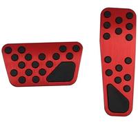 Pedali auto per Jeep per Wrangler JK J8 TJL-J8 2007 ~ 2018 2015 in acciaio inox AT acceleratore freno a gas senza foratura pastiglie copertura pedale (colore: rosso)