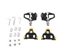 - Pedali autobloccanti per bici da strada SL, pedali per bici in lega di alluminio con tacchette, asse in acciaio al cromo molibdeno ad alta resistenza, design antiscivolo per una