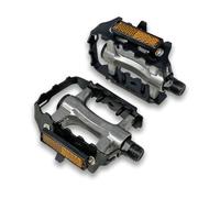 PEDALI BICI MTB FULL ALLOY NERO CR-MO ANTISCIVOLO CON RIFLETTORI