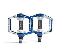 Pedali Bici,Pedali Mtb Bike Pedali MTB BMX Cuscinetto Sigillato Biciclette In Lega Di CNC Del Prodotto Montagna Della Strada SPD Tacchetti Ultralight Pedale Ciclo Accessori Ciclismo(Blue)