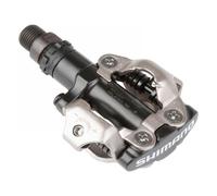 Pedali Clipless Shimano PD-M520L SPD Nero per MTB, Design Aperto e Cuscinetto Sigillato