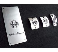 Pedali Con Poggiapiede In Acciaio per Alfa_Romeo 156-4 Pezzi Pedana Pedaliera Poggapiedi Pedaliere Sportiva Gas Copripedale Freno Frizione Tuning