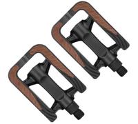 Pedali Cuscinetto Antiscivolo per Bicicletta, Coppia Nera | Plastica e Acciaio, Doppia Presa e Anello di Tenuta, Accessorio per Mountain Bike e Uso Quotidiano