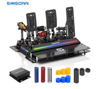 Pedali da Simulazione di Corse SIMSONN PRO X Ultra con Sensore di Pressione, Supporto per Motore a Vibrazione Serie VAM, Pedali per Simulatore di Corse PC