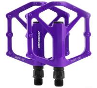 Pedali da strada in alluminio leggero con cuscinetti sigillati, design a piattaforma ampia e allineamento dei perni antiscivolo su due lati (viola)